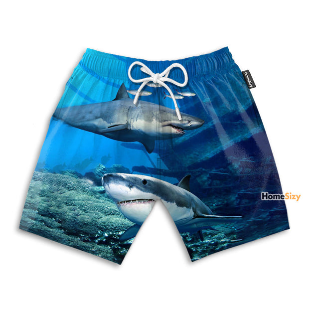 Deep Sea Sharks - Beach Shorts