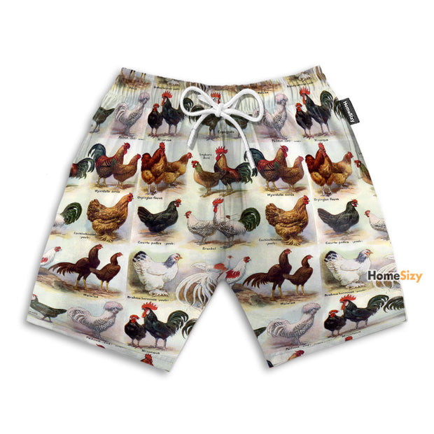 Chicken Of The Farm Vintage Style - Beach Shorts