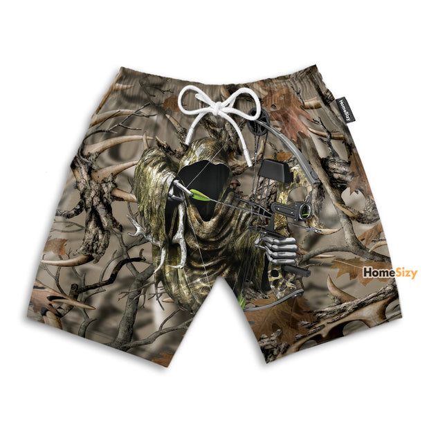 Bowhunting Camo - Beach Shorts