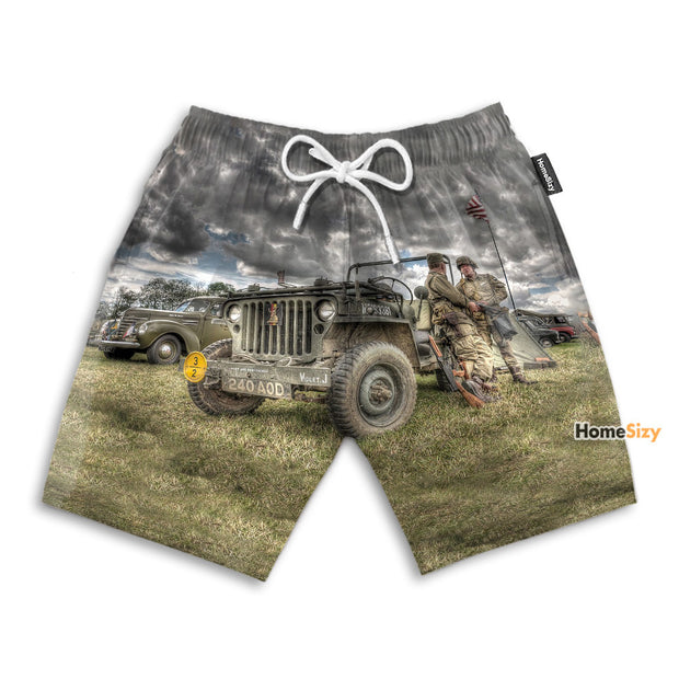 The Jeep in World War II - Beach Shorts