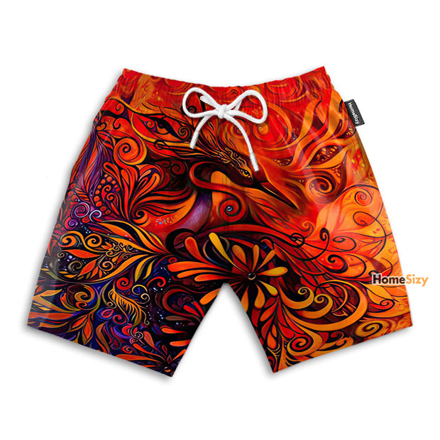 Phoenix Red - Beach Shorts
