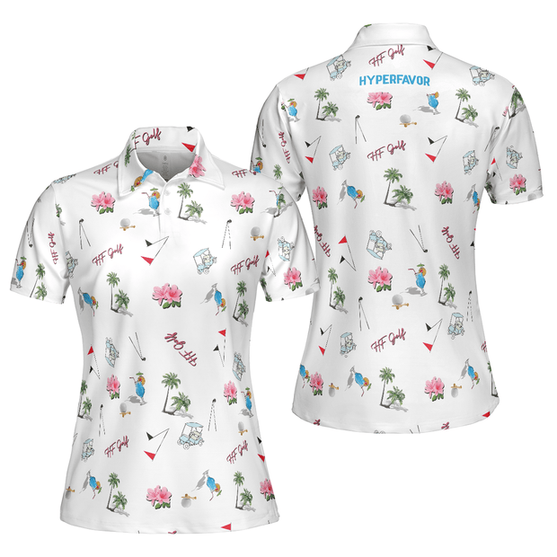 Hyperfavor Golf With Golf Equipments In Summer Vibe - Women Polo