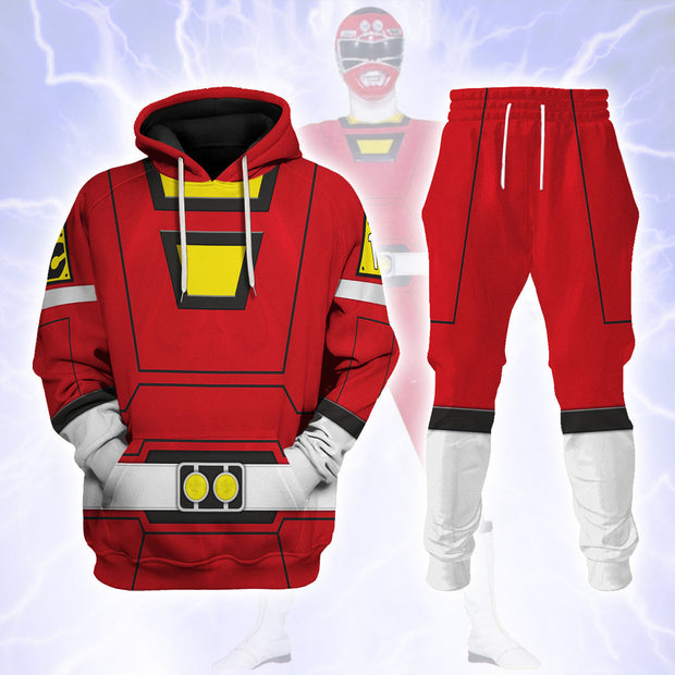 PR Red Power Rangers Turbo Cosplay Costume - Hoodie Set HSQT4277 PRHS34