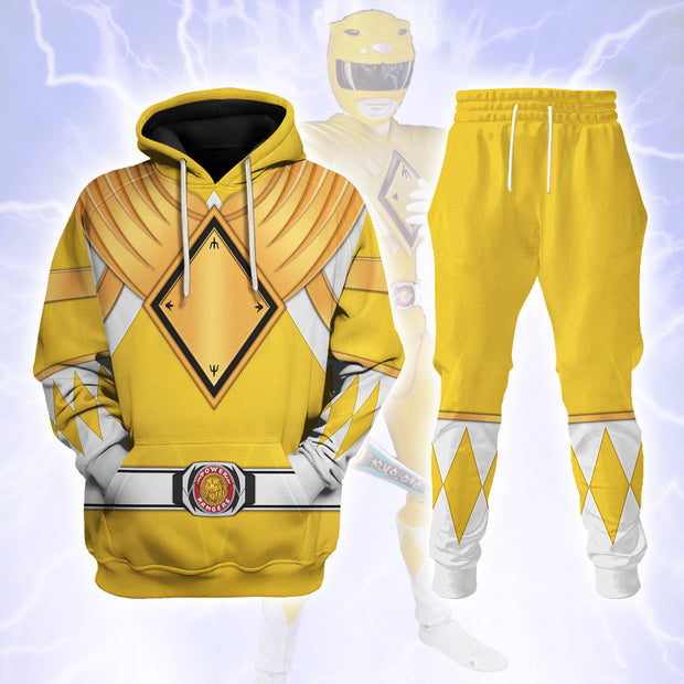 PR Yellow Ranger Dragon Shield Cosplay Costume - Hoodie Set PRHS27 HSQT4272