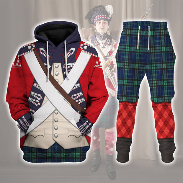 British 42nd Highland Infantry-1776-1783 Uniform Historical Cosplay Costume - Hoodie Set CSACW013