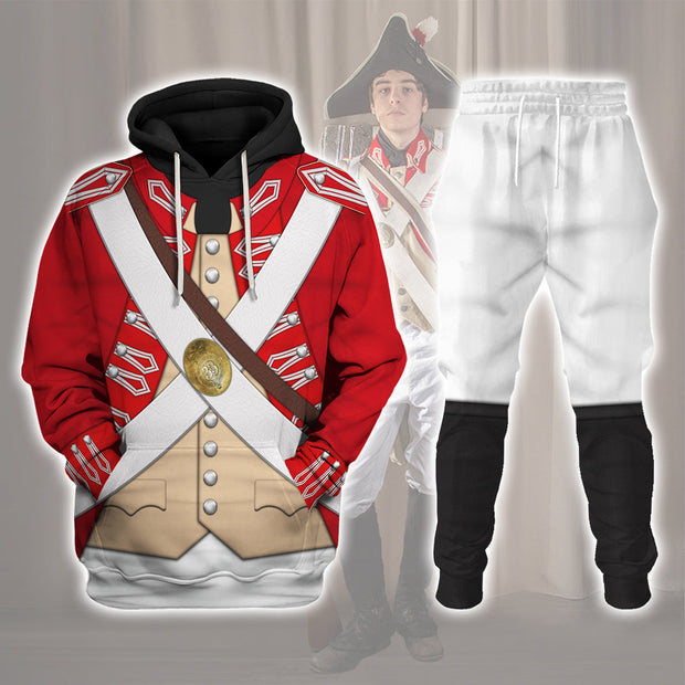 British 33rd Regiment Of Foot Uniform Historical Cosplay Costume - Hoodie Set CSACW015