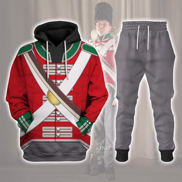 69th Foot (South Lincolnshire) Private Centre Company (1812-1815) Uniform Historical Cosplay Costume - Hoodie Set