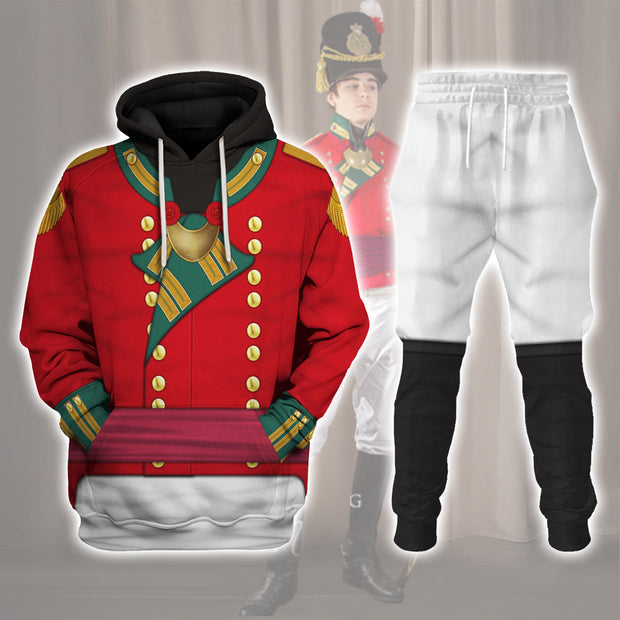 69th Foot (South Lincolnshire) Officer- Flank Company (1812-1815) Uniform Historical Cosplay Costume - Hoodie Set