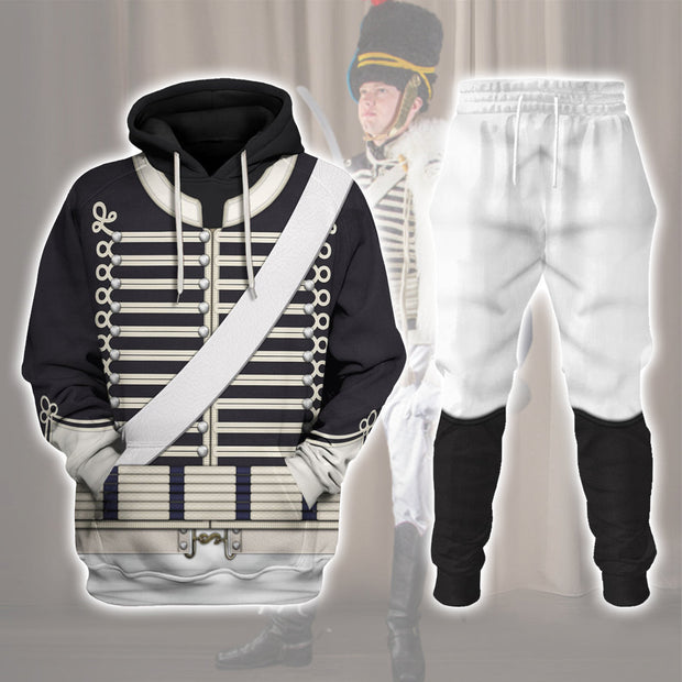 British 18th Hussar-Full Dress (1806-1815) Uniform Historical Cosplay Costume - Hoodie Set