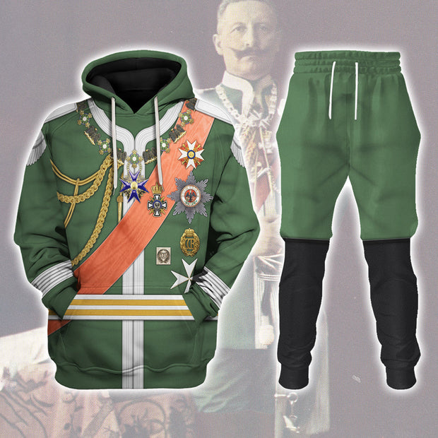 Kaiser Wilhelm II Uniform Dreifarbendruck Historical Cosplay Costume - Hoodie Set