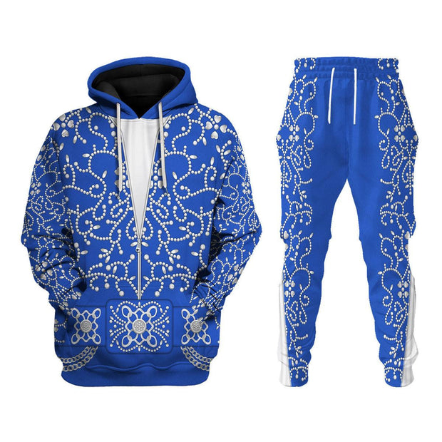 Elvis Blue Swirl Costume Blue - Hoodie Set CSELV024