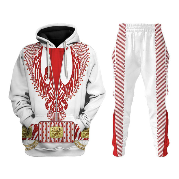 Elvis Red Phoenix Suit Costume - Hoodie Set CSELV035