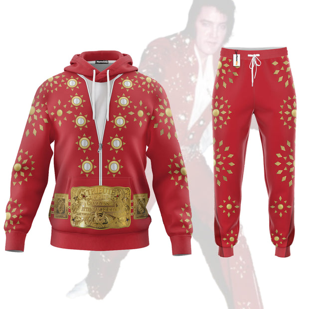 Elvis Burning Love Costume Red - Hoodie Set CSELV014