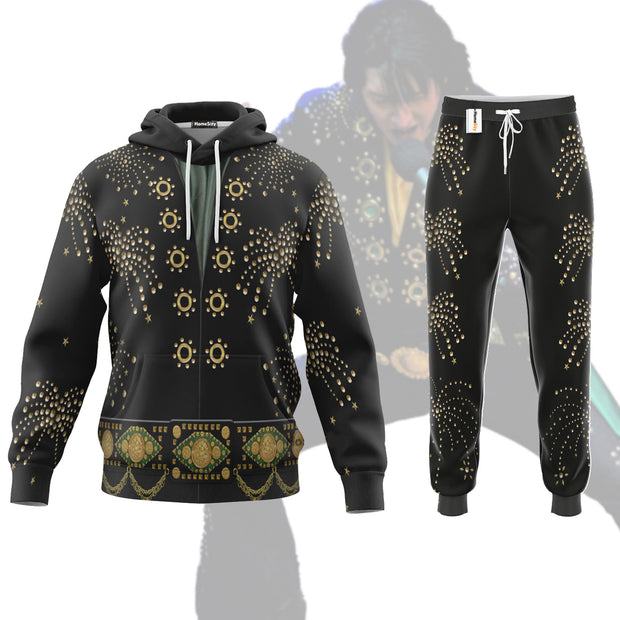 Elvis Presley The Fireworks Costume Black - Hoodie Set CSELV020