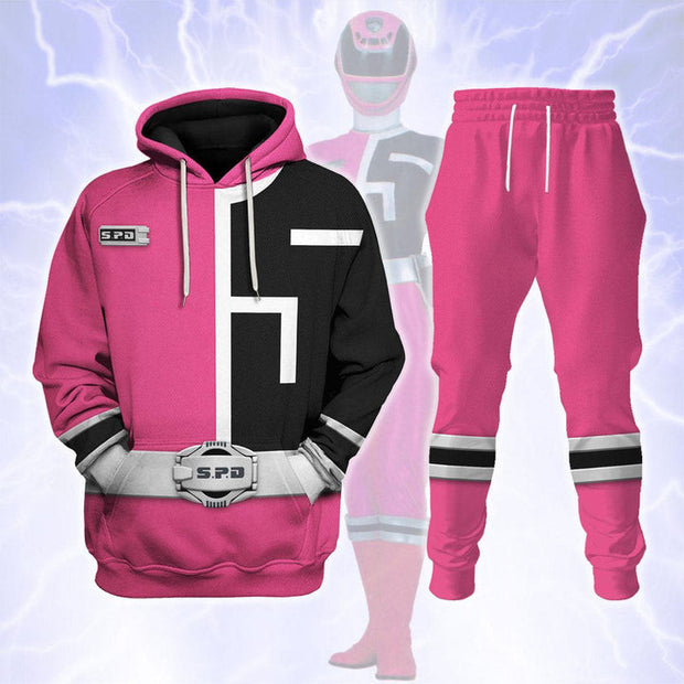 PR S.P.D Pink Ranger - Hoodies Sweatshirt T-shirt Sweatpants Hawaiian Tracksuit - PRHS11 QT308111