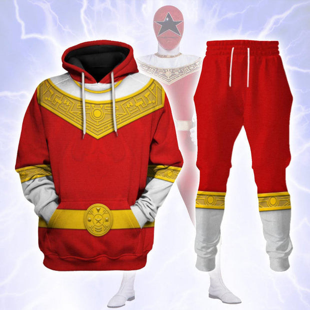 PR Red Power Rangers Zeo - Hoodies Sweatshirt T-shirt Hawaiian Tracksuit - PRHS51 QT301064
