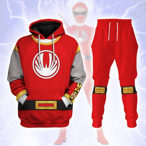 PR Power Rangers Ninja Storm Red Ranger - Hoodies Sweatshirt T-shirt Hawaiian Tracksuit - HSQT4287 PRHS48