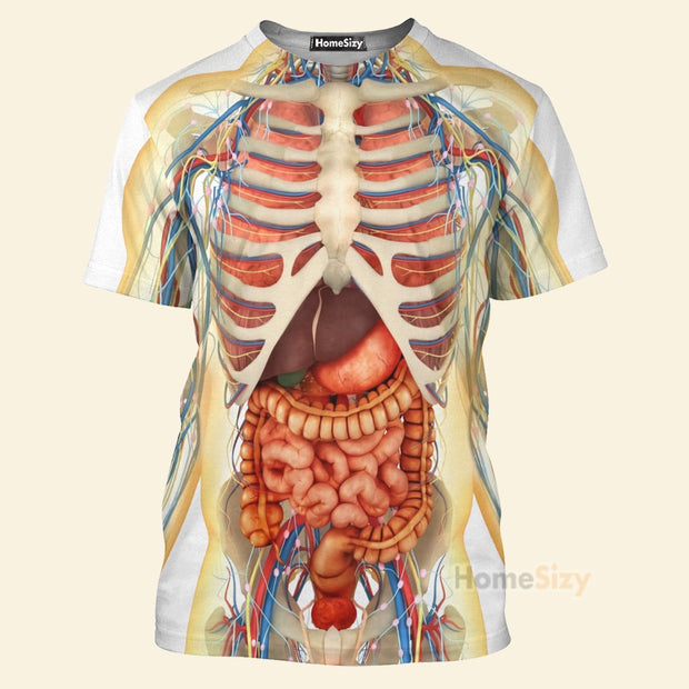 Transparent Human Body Organs Realistic Graphic Art - 3D Tshirt