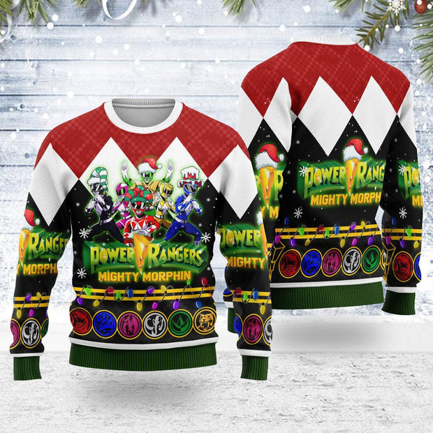 Merry Christmas HoHo Power Rangers MM Unisex Wool Sweater UGLPRG001