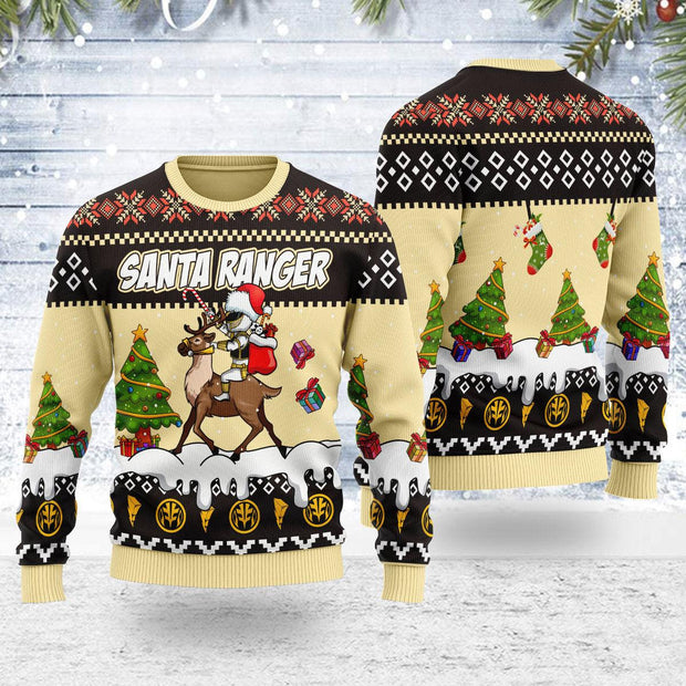 Merry Christmas Tommy Santa Ranger Unisex Wool Sweater UGLPRG004