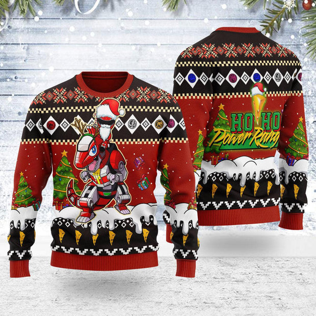 Merry Christmas Red Hoho Ranger Unisex Wool Sweater UGLPRG008