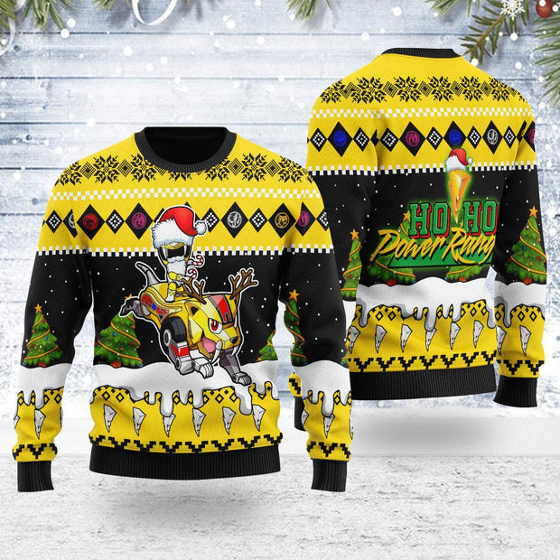 Merry Christmas Yellow Hoho Ranger Unisex Wool Sweater UGLPRG010
