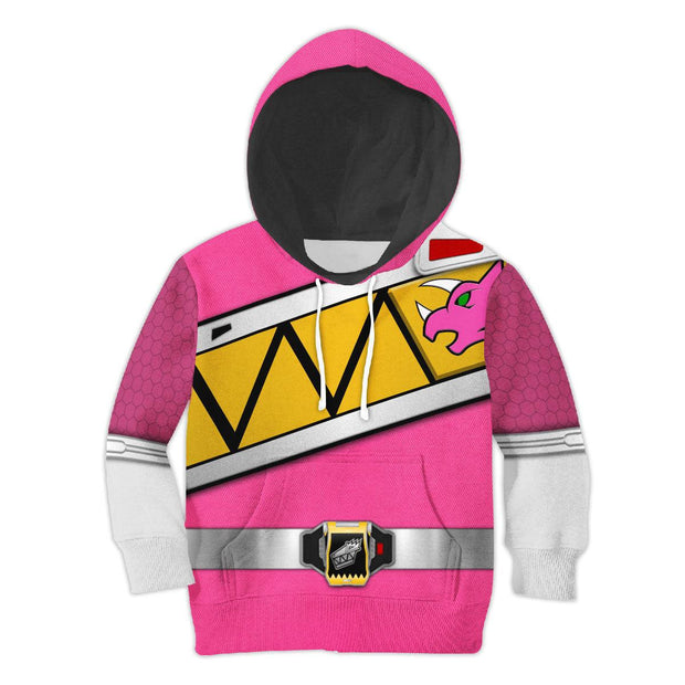 Unisex Kid Tops Pink Power Rangers Dino Charge 3D Apparel QT308937