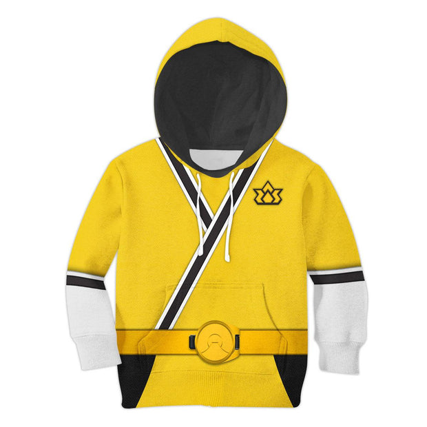 Unisex Kid Tops Yellow Power Rangers Samurai 3D Apparel HSQT4295