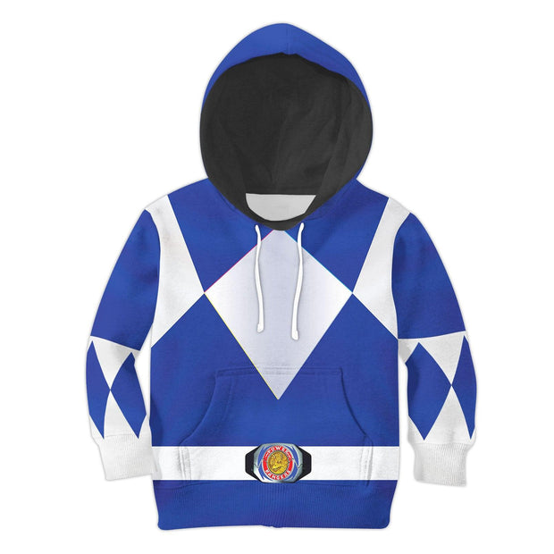 Unisex Kid Tops Blue Power Ranger 3D Apparel HSQT4300