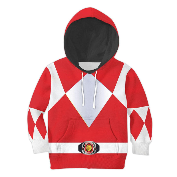 Unisex Kid Tops Red Power Ranger 3D Apparel HSQT4301
