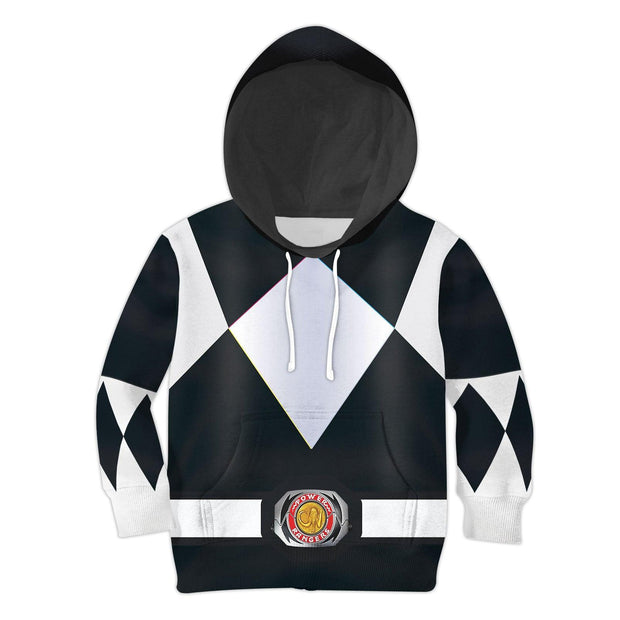 Unisex Kid Tops Black Power Ranger 3D Apparel HSQT4303