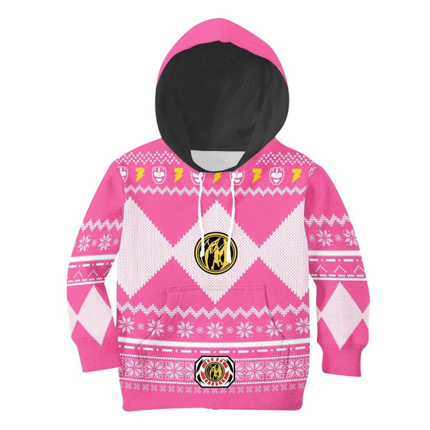 Unisex Kid Tops Pullover Sweatshirt Pink Power Ranger 3D Apparel UGLPRG018