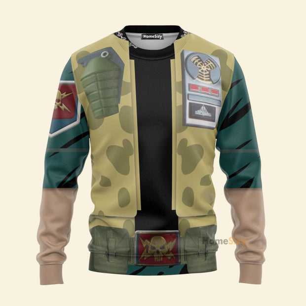 3D Small Soldier Commando Elite Cosplay Costume Sweatshirt Ugly Sweater QT4080501