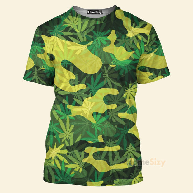 Cannabis Camo Pattern - 3D Tshirt