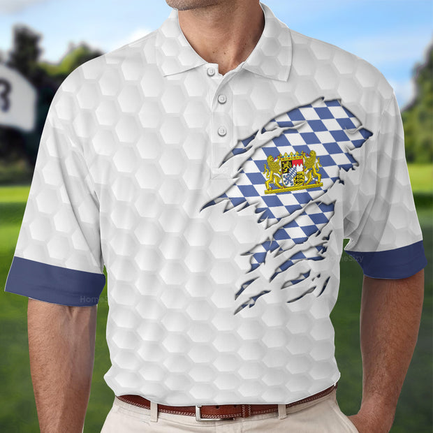 Bavaria Flag Golf Polo Shirt QT4092303