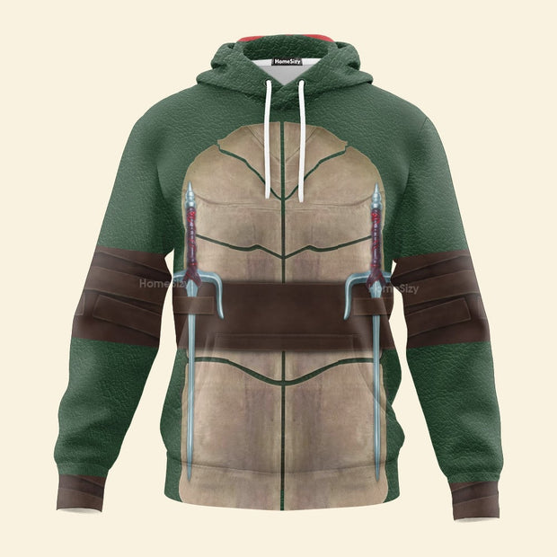 TMNT Ninja Turtles Raphael Cosplay Costume - Hoodie Set CSNJS014