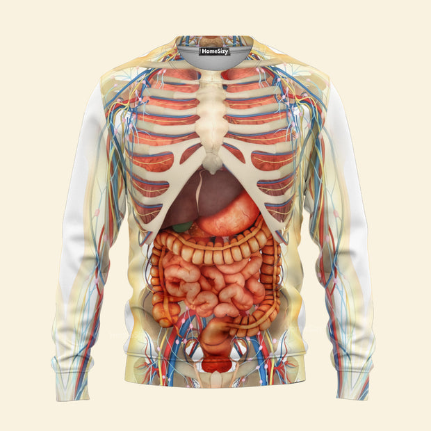 Transparent Human Body Organs Cosplay Costume - Sweatshirt QT207244