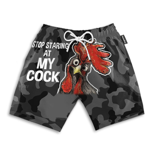 3D Stop Staring At My Cock Pls Funny - Beach Shorts QT4102204