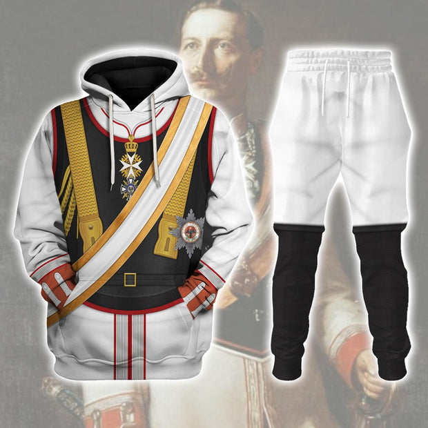 HG Kaiser Wilhelm II Uniform Garde du German Emperor Costume Hoodie Sweatshirt T-Shirt Tracksuit CSHGC006