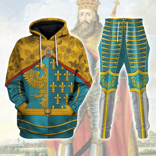 HG Karl I Charlemagne Holy Roman Emperor Costume Hoodie Sweatshirt T-Shirt Tracksuit CSHGC008