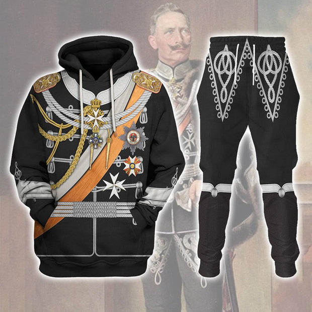 HG Kaiser Wilhelm II Uniform German Emperor & King of Prussia Costume Hoodie Sweatshirt T-Shirt Tracksuit CSHGC014