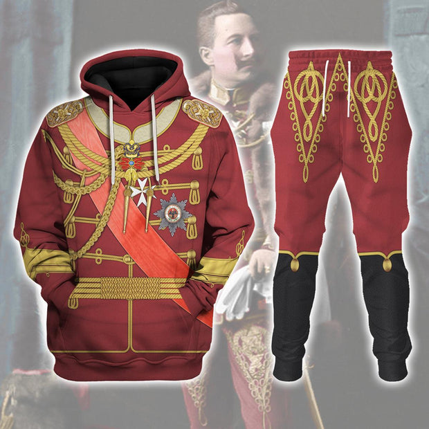 HG Kaiser Wilhelm II Uniform Austria-Hungary Costume Hoodie Sweatshirt T-Shirt Tracksuit CSHGC033