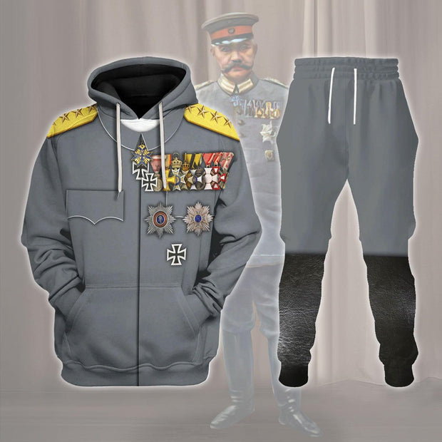 HG WWI German General Erich Ludendorff Costume Hoodie Sweatshirt T-Shirt Tracksuit CSHGC106