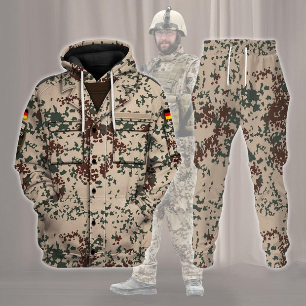 HG Bundeswehr Afghanistan Uniform Costume Hoodie Sweatshirt T-Shirt Tracksuit CSHGC059
