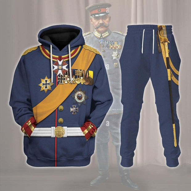 HG General Paul Von Hindenburg (1847-1934) Costume Hoodie Sweatshirt T-Shirt Tracksuit CSHGC103