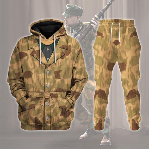 HG Sumpftarnmuster Swamp Pattern German World War II Camouflage Patterns Costume Hoodie Sweatshirt T-Shirt Tracksuit CSHGC068