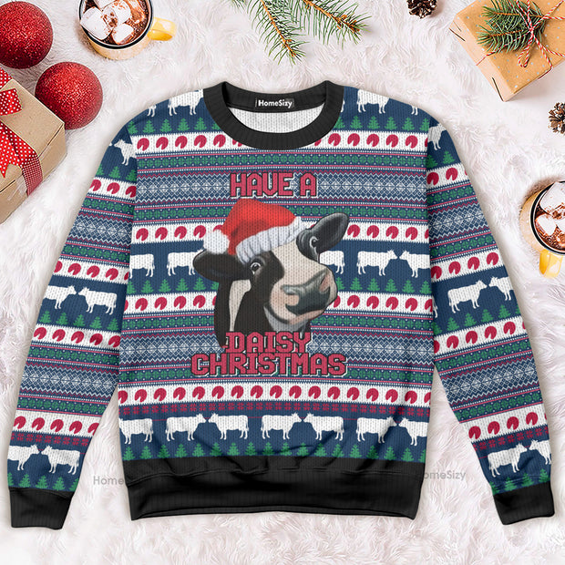 Cow Dairy Christmas Ugly Christmas Sweater