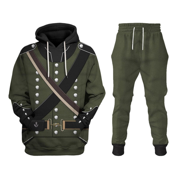 HB 95th (Rifle) Regiment-Rifleman 1806-1815 Uniform All Over Print Hoodie Sweatshirt T-Shirt Tracksuit CSHBC010