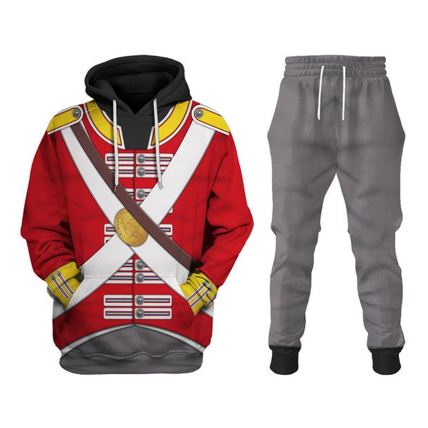 HB 6th Foot (Warwickshire) Private-Centre Company (1812-1815) Uniform All Over Print Hoodie Sweatshirt T-Shirt Tracksuit CSHBC026