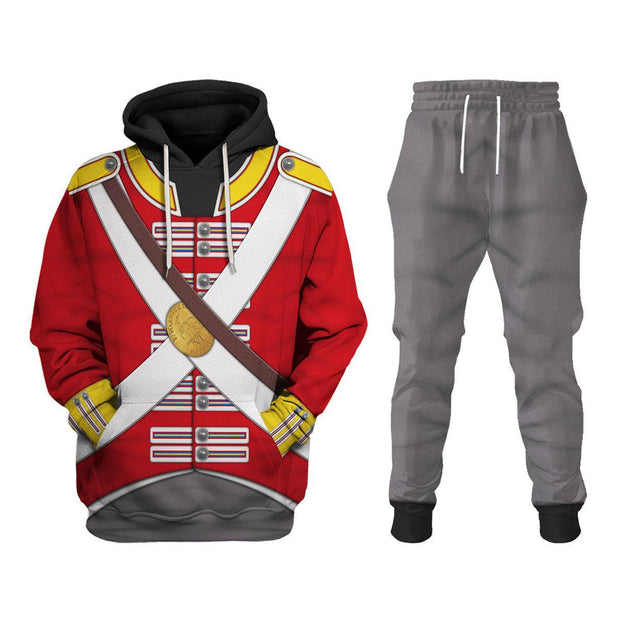 HB 6th Foot (Warwickshire) Private-Centre Company (1812-1815) Uniform All Over Print Hoodie Sweatshirt T-Shirt Tracksuit CSHBC026
